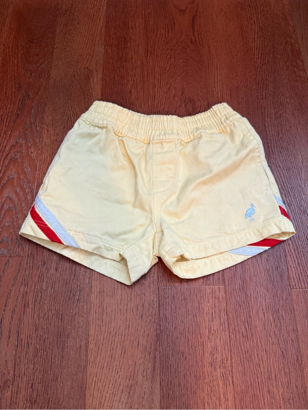 The Beaufort Bonnet Company Yellow Cotton Sheffield Shorts Pelican Logo 3T